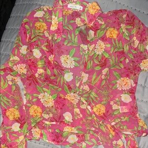 Active USA Pink Floral Top